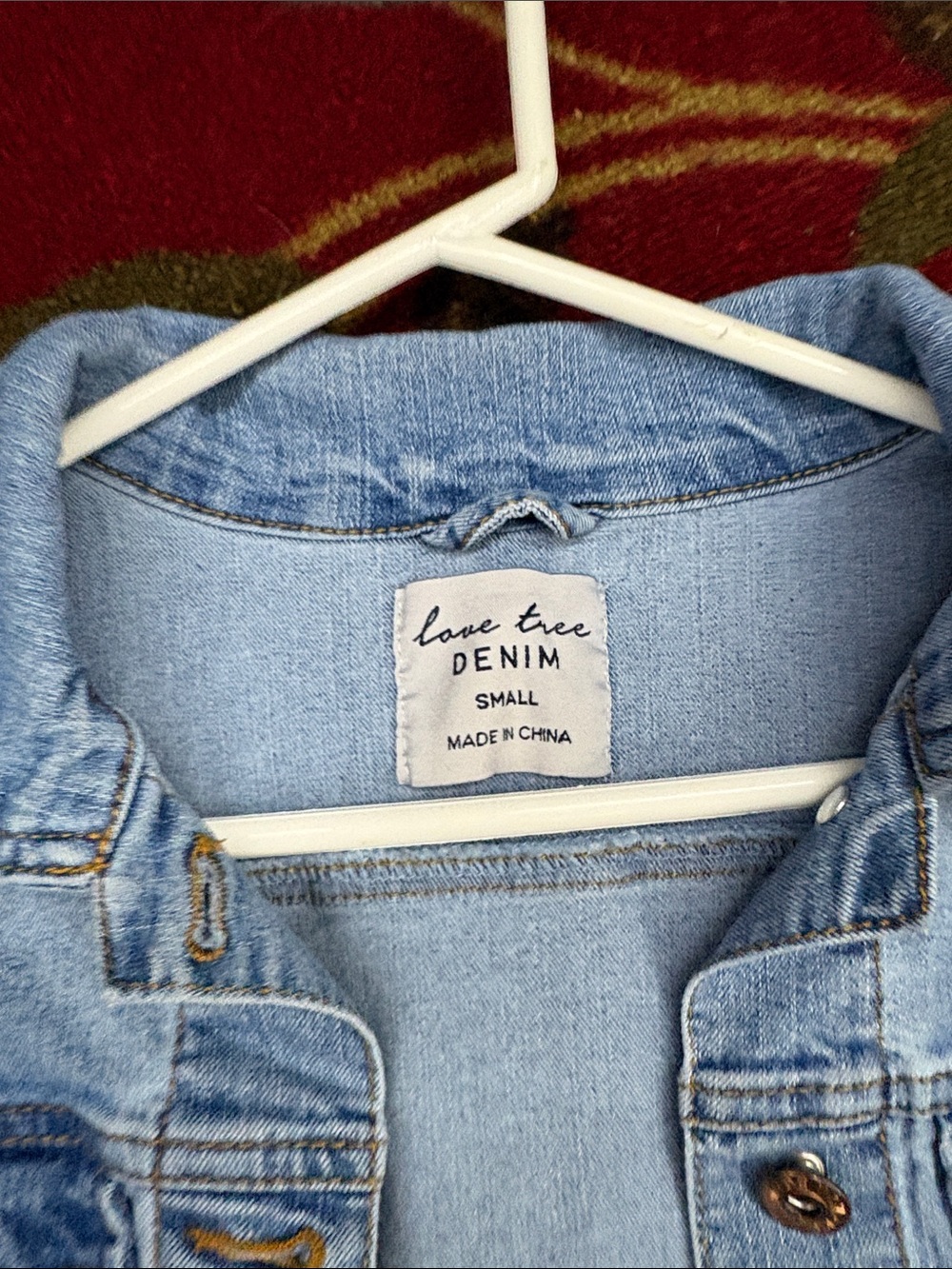 Love Tree Light Blue Denim Jean Jacket - Picture 2 of 4